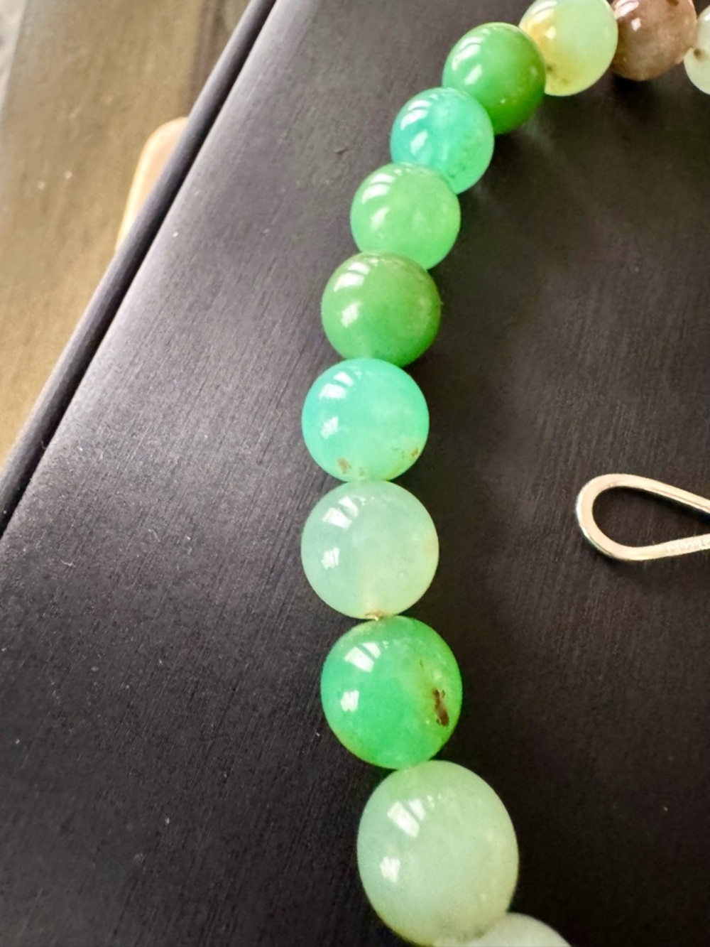 Jay King Green Jade Beaded Women's Necklace with Silver Chain Accent - Picture 6 of 8